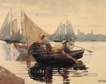 ウィンスロー・ホーマー Painting - ロブスターポット リアリズム海洋画家ウィンスロー・ホーマー